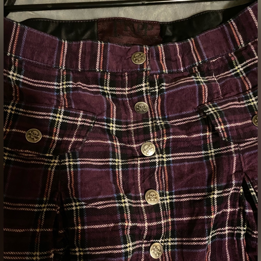 Vintage Tripp NYC Purple plaid mini skirt - Picture 3 of 7